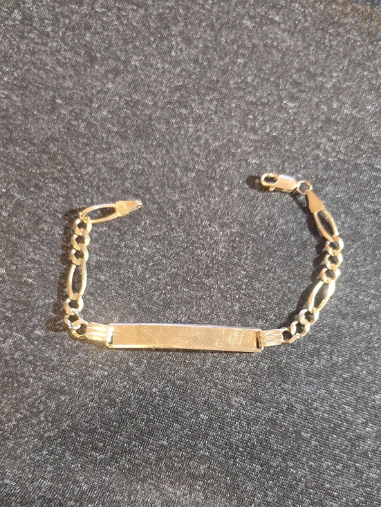 Michael Anthony Jewelry - Solid 14k Yellow Gold Figaro ID Bracelet 7g 7.5" Michael Anthony (
